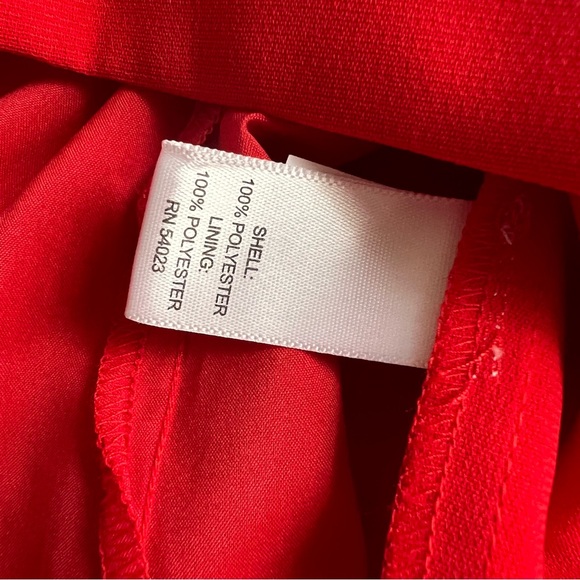 Banana Republic Red A-Line Mini Skirt Pleated Cocktail - Picture 10 of 12